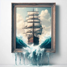 Load image into Gallery viewer, 3D Sailboat Frame 40*40CM(Canvas) Full Round Drill Diamond Painting
