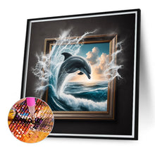 Load image into Gallery viewer, 3D Jumping Dolphins 40*40CM(Canvas) Full Round Drill Diamond Painting
