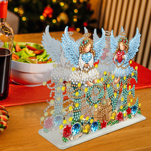 Acrylic Double Sided Christmas 5D DIY Diamond Art Paper Towel Storage Rack Decor
