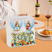 Load image into Gallery viewer, Acrylic Double Sided Christmas 5D DIY Diamond Art Paper Towel Storage Rack Decor
