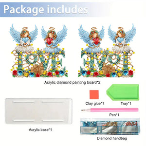 Acrylic Double Sided Christmas 5D DIY Diamond Art Paper Towel Storage Rack Decor