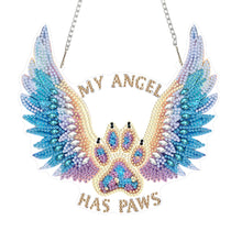 Load image into Gallery viewer, Acrylic Special Shape Winged Dog Paw DIY Diamond Art Pendant Kit for Wall Window
