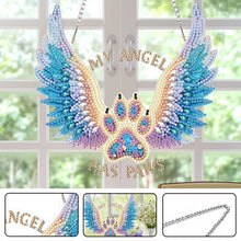 Load image into Gallery viewer, Acrylic Special Shape Winged Dog Paw DIY Diamond Art Pendant Kit for Wall Window
