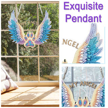 Load image into Gallery viewer, Acrylic Special Shape Winged Dog Paw DIY Diamond Art Pendant Kit for Wall Window
