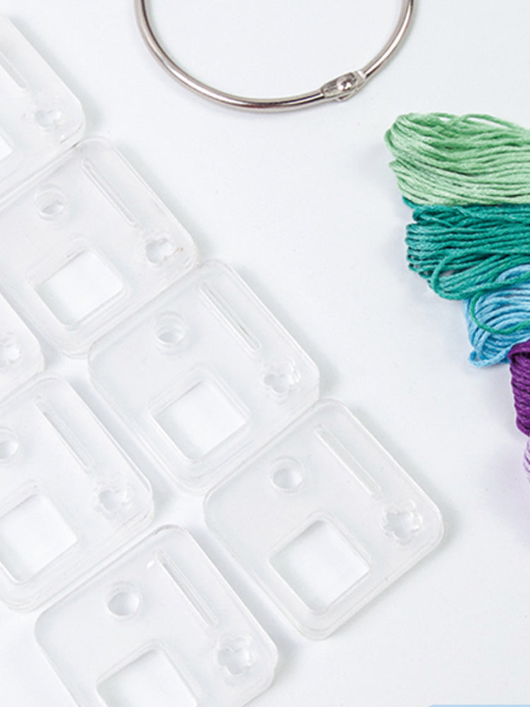 12Pcs Acrylic Cross Stitch Wire Wrapping Board Embroidery Thread Organizer Tool