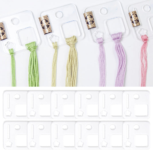 24Pcs Acrylic Cross Stitch Wire Wrapping Board Embroidery Thread Organizer Tool