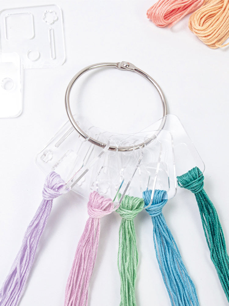 24Pcs Acrylic Cross Stitch Wire Wrapping Board Embroidery Thread Organizer Tool