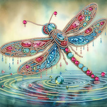 Load image into Gallery viewer, 4PCS Dragonfly 30*30CM(Canvas) Partial Special Shaped Drill Diamond Painting
