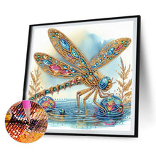 Load image into Gallery viewer, 4PCS Dragonfly 30*30CM(Canvas) Partial Special Shaped Drill Diamond Painting
