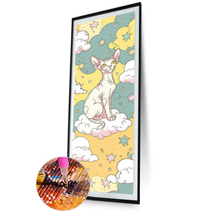 Cartoon Hairless Cat 30*90CM(Canvas) Full Round Drill Diamond Painting