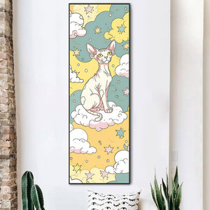 Cartoon Hairless Cat 30*90CM(Canvas) Full Round Drill Diamond Painting