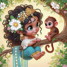 Load image into Gallery viewer, Cute Child 30*30CM(Canvas) Partial Special Shaped Drill Diamond Painting
