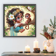 Load image into Gallery viewer, Cute Child 30*30CM(Canvas) Partial Special Shaped Drill Diamond Painting
