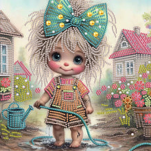 Load image into Gallery viewer, Cute Child 30*30CM(Canvas) Partial Special Shaped Drill Diamond Painting
