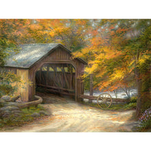 Load image into Gallery viewer, Autumn Bridge 40*30CM(Canvas) Full Round Drill Diamond Painting
