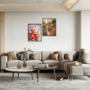 2PCS Landscape 30*40CM(Canvas) Full Round Drill Diamond Painting