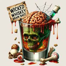 Load image into Gallery viewer, Huancan - Skull Wine Glass - 50*50CM 14CT 2 Stamped Cross Stitch
