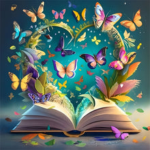 Load image into Gallery viewer, Butterfly Book 30*30CM(Canvas) Full Round Drill Diamond Painting
