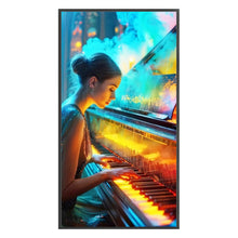 Load image into Gallery viewer, Huancan - Girl Playing The Piano - 40*70CM 14CT 2 Stamped Cross Stitch
