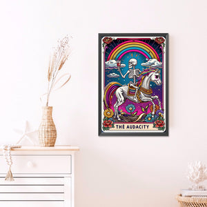 Skeleton On A Horse 40*60CM(Picture) Full Round Drill Diamond Painting