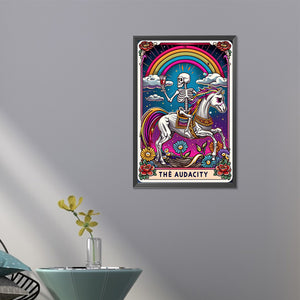 Skeleton On A Horse 40*60CM(Picture) Full Round Drill Diamond Painting