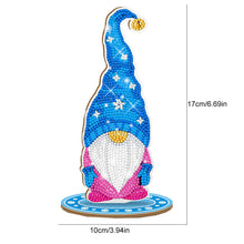 Load image into Gallery viewer, Christmas Goblin Special Shape Diamond Painting Desktop Decors (Sky Blue Hat)
