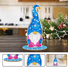 Load image into Gallery viewer, Christmas Goblin Special Shape Diamond Painting Desktop Decors (Sky Blue Hat)
