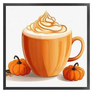 Yishu - Pumpkin And Milk Tea - 50*50CM 11CT 3 Stamped Cross Stitch