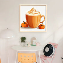 Load image into Gallery viewer, Yishu - Pumpkin And Milk Tea - 50*50CM 11CT 3 Stamped Cross Stitch
