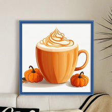 Load image into Gallery viewer, Yishu - Pumpkin And Milk Tea - 50*50CM 11CT 3 Stamped Cross Stitch
