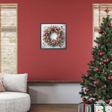 Load image into Gallery viewer, Christmas Wreath 40*40CM(Canvas) Full Round Drill Diamond Painting
