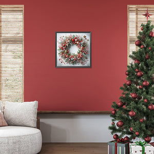 Christmas Wreath 40*40CM(Canvas) Full Round Drill Diamond Painting