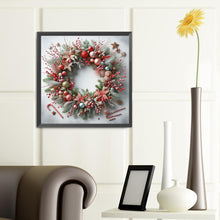 Load image into Gallery viewer, Christmas Wreath 40*40CM(Canvas) Full Round Drill Diamond Painting
