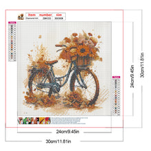 Load image into Gallery viewer, Vintage Bicycle Bouquet 30*30CM(Canvas) Full Round Drill Diamond Painting
