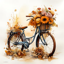 Load image into Gallery viewer, Vintage Bicycle Bouquet 30*30CM(Canvas) Full Round Drill Diamond Painting
