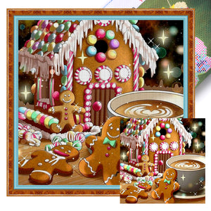 Yishu - Cookie House - 50*50CM 11CT 3 Stamped Cross Stitch