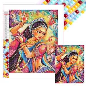 Exotic Woman 30*40CM(Picture) Full Square Drill Diamond Painting