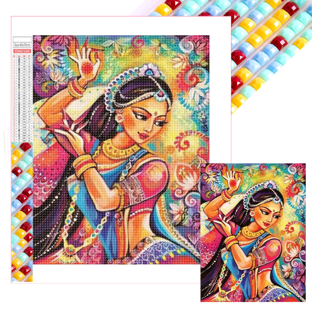 Exotic Woman 30*40CM(Picture) Full Square Drill Diamond Painting