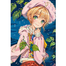 Load image into Gallery viewer, Yishu - Magic Sakura Card Girl - 50*70CM 11CT 3 Stamped Cross Stitch
