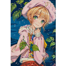 Load image into Gallery viewer, Yishu - Magic Sakura Card Girl - 50*70CM 11CT 3 Stamped Cross Stitch
