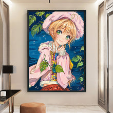Load image into Gallery viewer, Yishu - Magic Sakura Card Girl - 50*70CM 11CT 3 Stamped Cross Stitch
