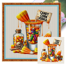 Load image into Gallery viewer, Huancan - Halloween Magic Drink - 50*50CM 14CT 2 Stamped Cross Stitch
