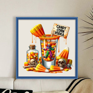 Huancan - Halloween Magic Drink - 50*50CM 14CT 2 Stamped Cross Stitch