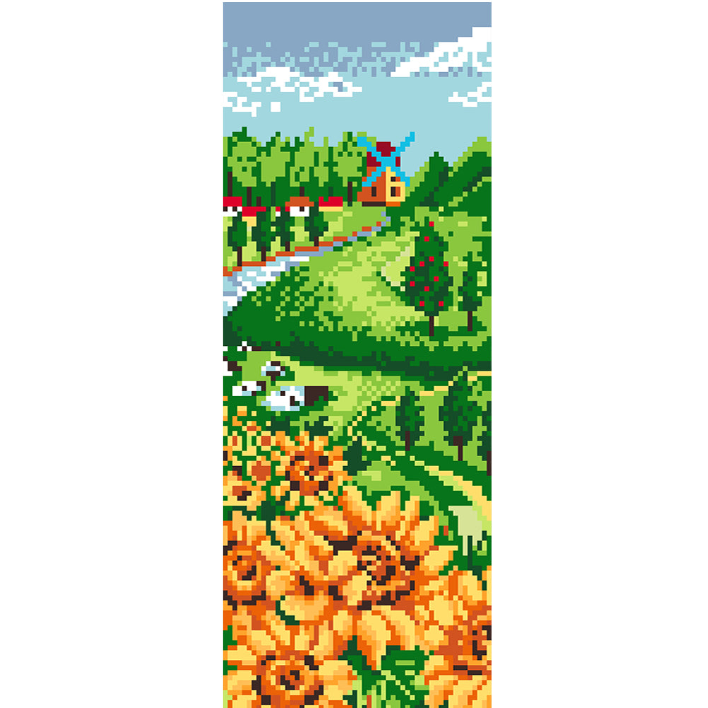Summer Blessing - Partial  9CT Stamped Cross Stitch - Bead Embroidery 16x40CM/6.30x15.75in