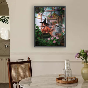 Plants And Witch 30*40CM(Canvas) Full Round Drill Diamond Painting