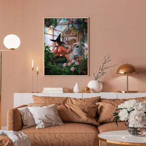 Plants And Witch 30*40CM(Canvas) Full Round Drill Diamond Painting