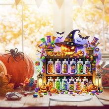 Load image into Gallery viewer, Acrylic Halloween Witch Reagent Table Top Diamond Painting Ornament Kits
