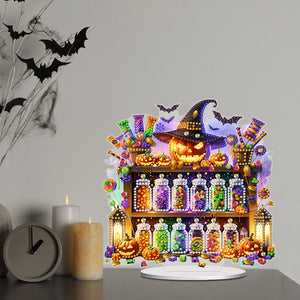 Acrylic Halloween Witch Reagent Table Top Diamond Painting Ornament Kits