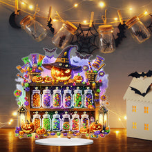 Load image into Gallery viewer, Acrylic Halloween Witch Reagent Table Top Diamond Painting Ornament Kits

