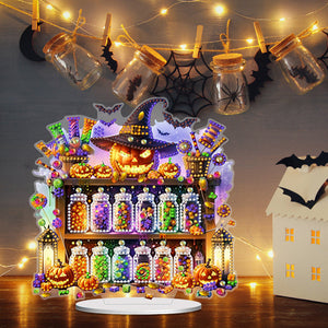 Acrylic Halloween Witch Reagent Table Top Diamond Painting Ornament Kits